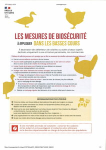 LES MESURES DE BIOSECURITE DANS LES BASSES COURS